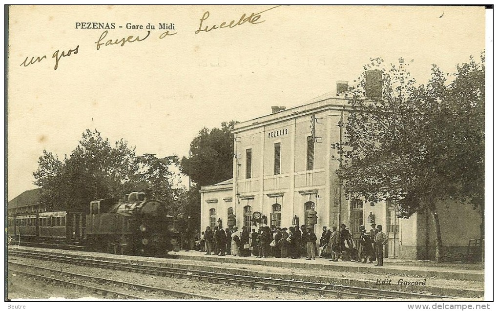 CPA PEZENAS  Gare Du Midi 10156 - Pezenas