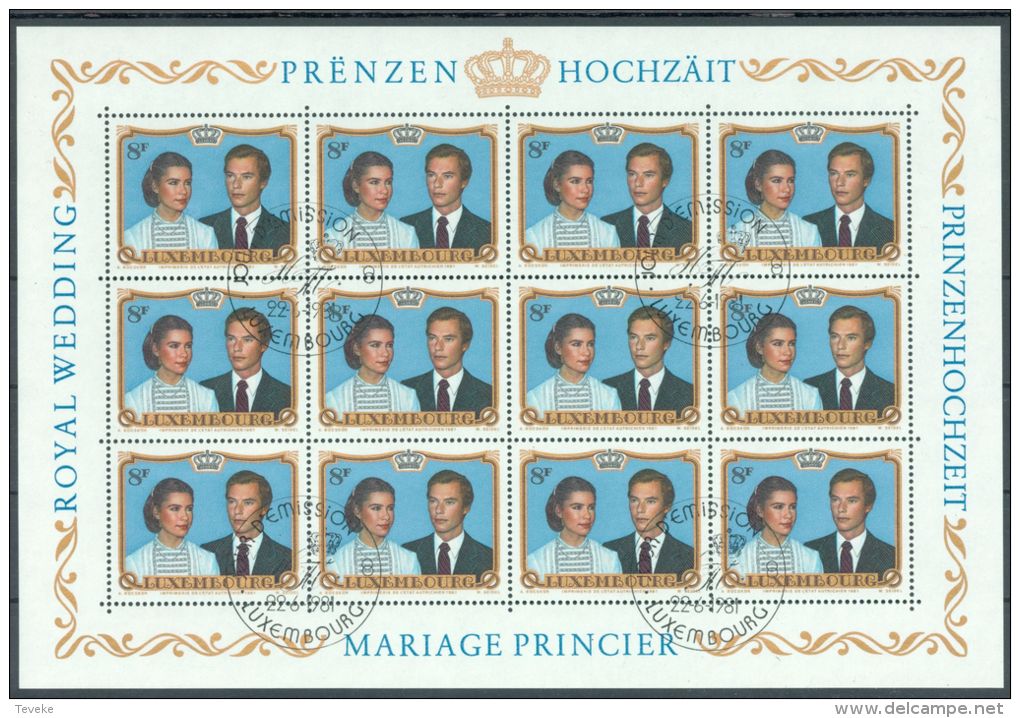 LUXEMBURG/LUXEMBOURG 1981 08 11 Michel Nr. 1036 - FDC CANCEL - SHEET - Gebraucht