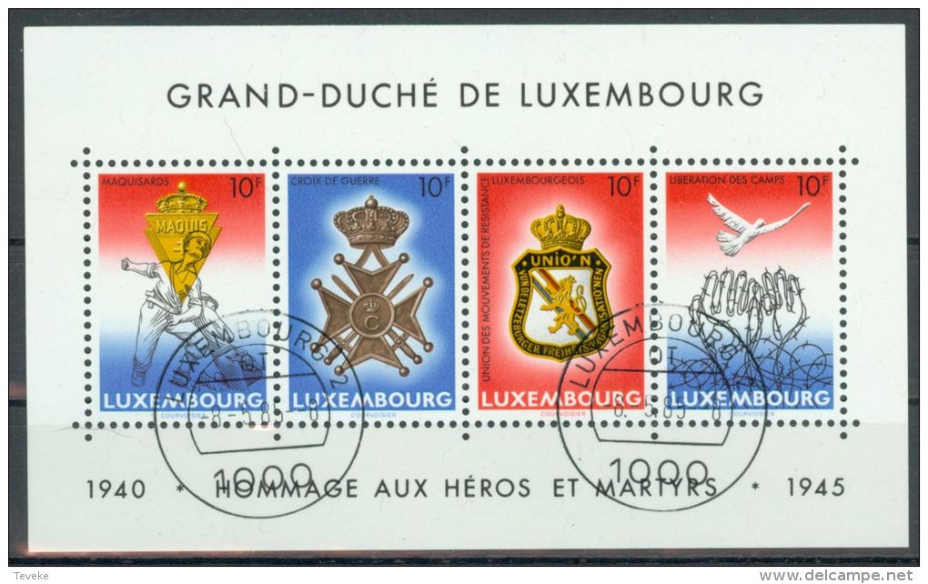 LUXEMBURG/LUXEMBOURG 1985 05 11 Michel Nr. BL14 - FDC CANCEL - Used Stamps