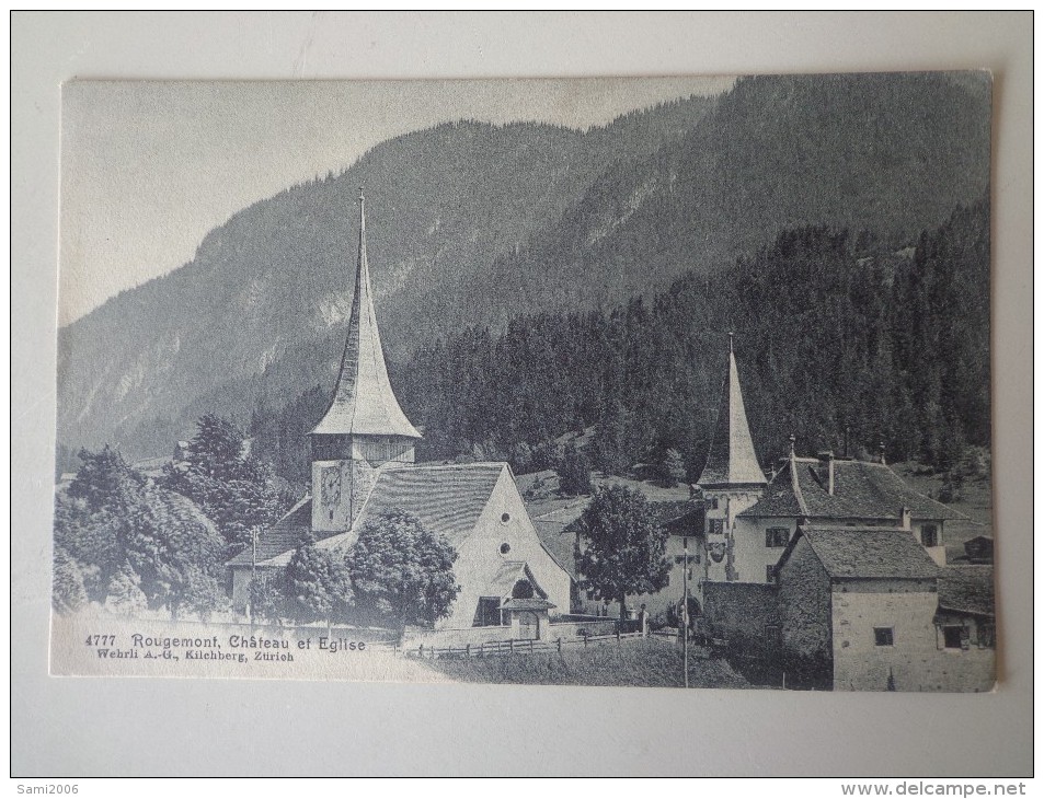 CPA SUISSE ROUGEMONT CHÂTEAU ET EGLISE - Rougemont