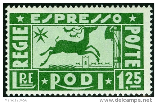 ITALIA, ITALY, COLONIE ITALIANE, ITALIAN COLONIES, EGEO, RODI, 1936, FRANCOBOLLO NUOVO (MNH**), Scott E1 - Egeo (Rodi)