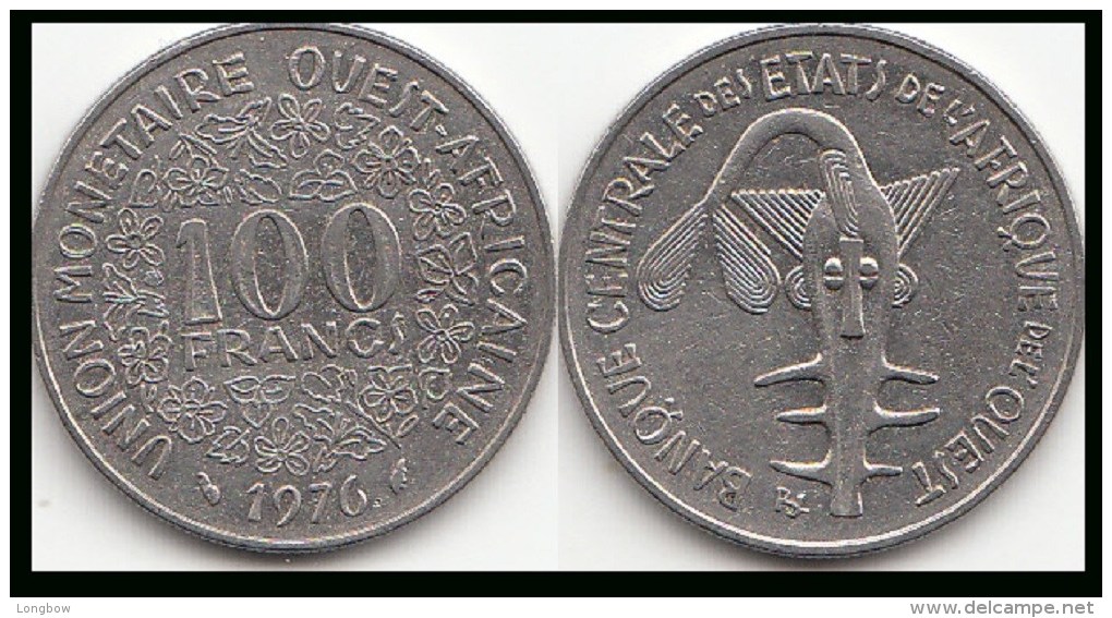 REP.CENTRO AFRICANA 100 CAF Francs 1976 KM#4 - Used - República Centroafricana