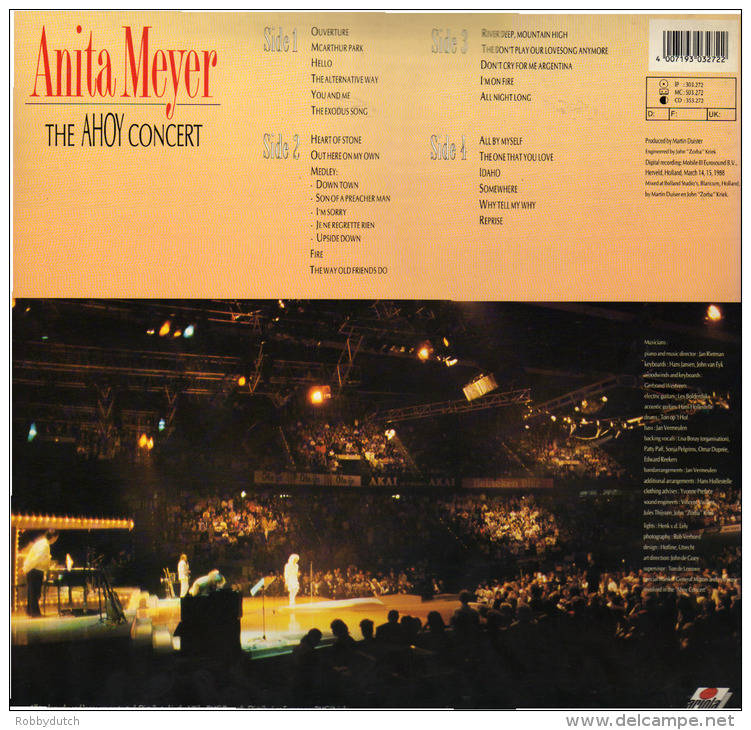 * 2LP *  ANITA MEYER - THE AHOY CONCERT (German7 1988 EX-!!!) - Disco, Pop