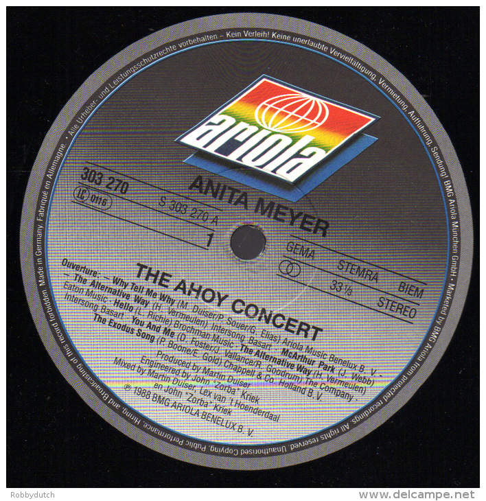 * 2LP *  ANITA MEYER - THE AHOY CONCERT (German7 1988 EX-!!!) - Disco, Pop
