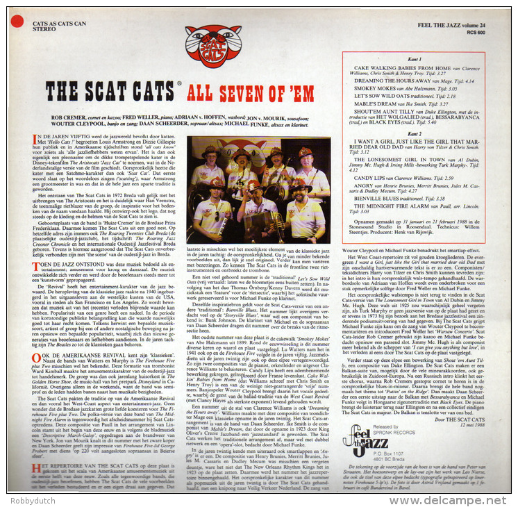 * LP *  THE SCAT CATS - CATS AS CATS CAN (Feel The Jazz Volume 24)(Holland 1988 EX-!!!) - Jazz