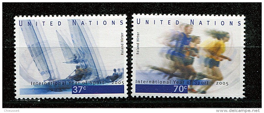 Nations Unies - New York** N° 964/965 - Année Internationale Du Sport :voile; Course - Ungebraucht