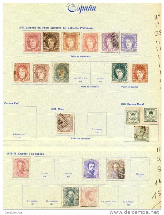 RESTO DE COLECCIÓN DE SELLOS CLÁSICOS DE ESPAÑA - Unused Stamps