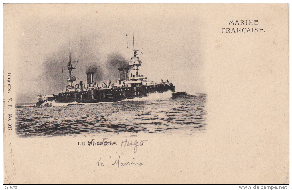 CPA  BATEAUX / MARINE DE GUERRE / CUIRASSE  /   LE MASSENA /  VP 937 - Guerra