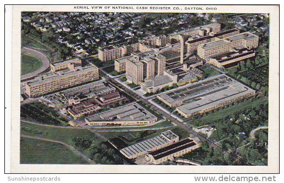 Ohio Dayton Aerial View Of National Cash Register Company 1943 - Dayton
