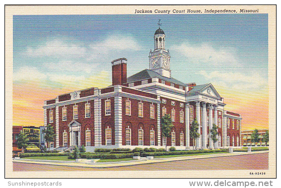 Missouri Independence Jackson County Court House 1945 Curteich - Independence