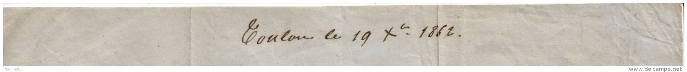 014. Rare Lettre De Toulon (19 Décembre 1862) PRECURSEUR Avec Un N° 14B - 1849-1876: Classic Period