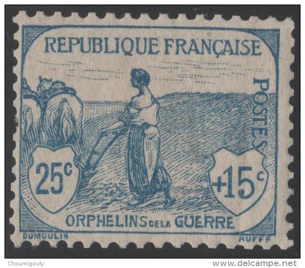 FRANCE STAMP TIMBRE N°151 \"ORPHELINS 25c+15 FEMME AU LABOUR \" NEUF Xx A VOIR - Other & Unclassified