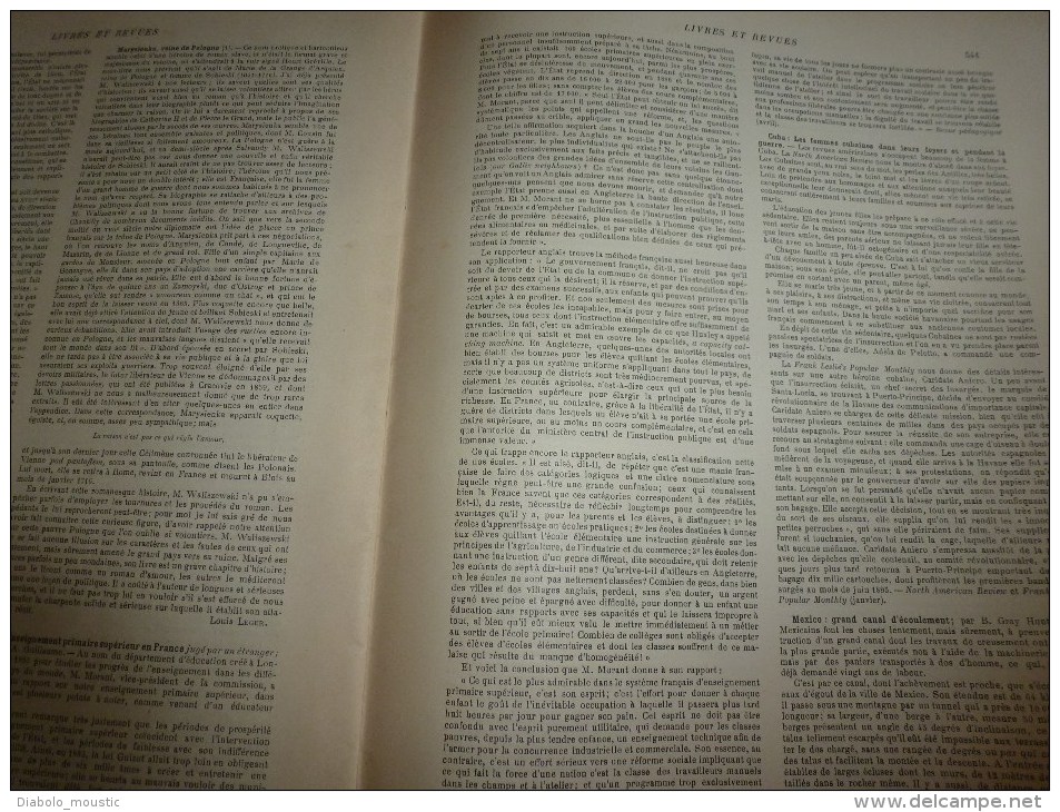 1898  La céramique berbère;  Les fouilles de ROME; La revue dramatique....