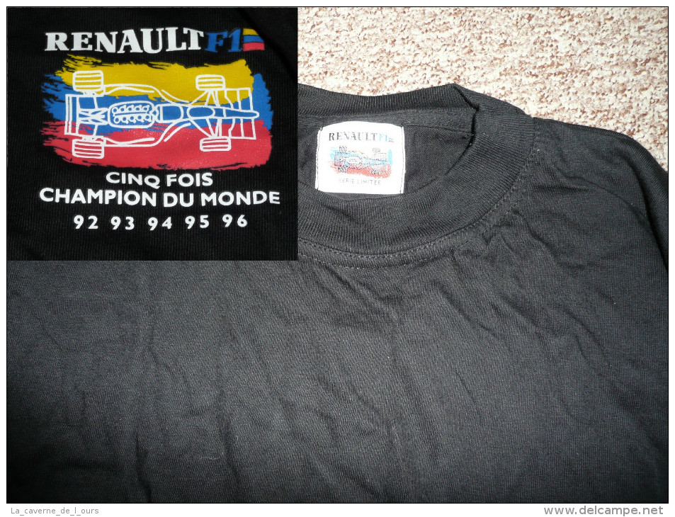 Vintage Rare Boite Métal Avec Un Tee-shirt NEUF (taille M) RENAULT Champion Du Monde 1995-96 F1 - Car Racing - F1