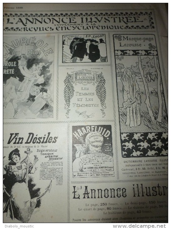 1896  L'ANNONCE Illustrée Par L'affiche Artistique (8 Pages éparses) - Magazines - Before 1900