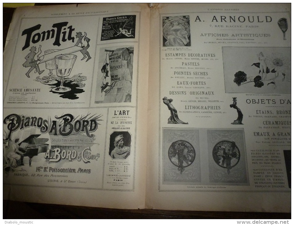 1896  L'ANNONCE Illustrée Par L'affiche Artistique (8 Pages éparses) - Magazines - Before 1900