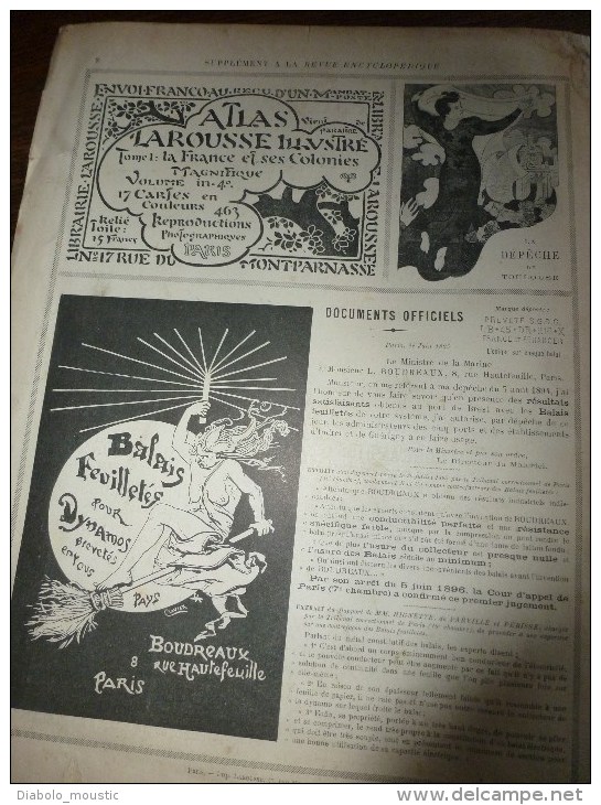 1896  L'ANNONCE Illustrée Par L'affiche Artistique (8 Pages éparses) - Magazines - Before 1900