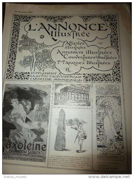 1896  L'ANNONCE illustrée par l'affiche artistique (8 pages éparses)