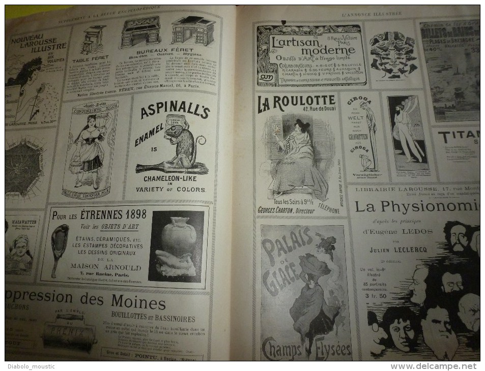 1896  L'ANNONCE illustrée par l'affiche artistique (8 pages éparses)