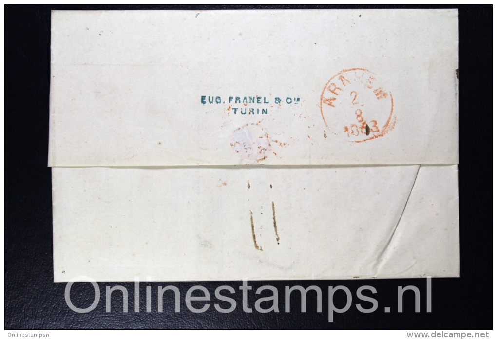 Italy, Complete Letter 1863 Torino , Lanslebourg  To  Arnhem Netherlands, - Storia Postale