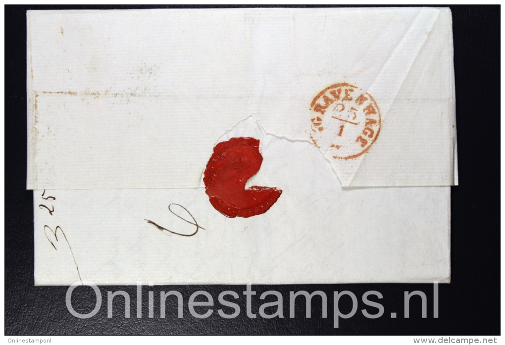 Great Brittain, 1848 Complete Letter London  To The Hague The Netherlands, Cancel Engeland Franco, Wax Seal - Marcophilie