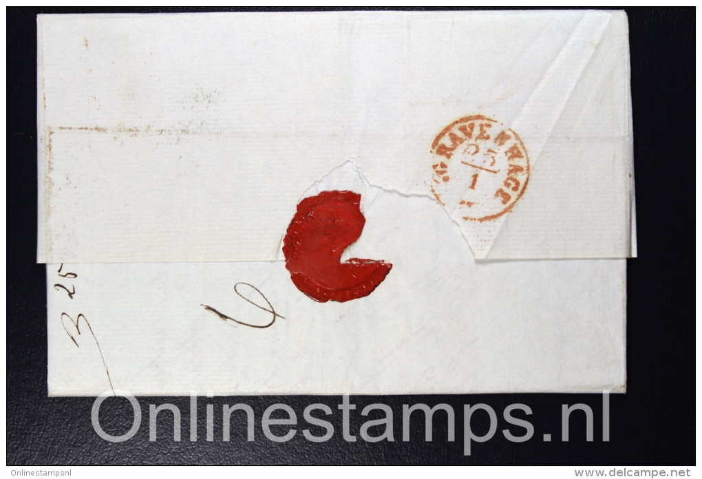 Great Brittain, 1848 Complete Letter London  To The Hague The Netherlands, Cancel Engeland Franco, Wax Seal - Marcofilie