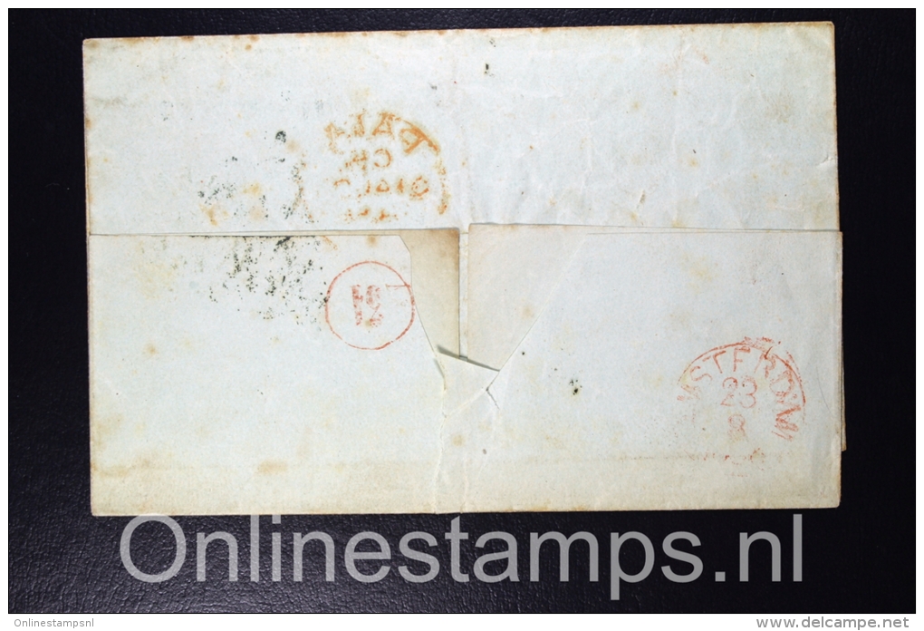 Great Brittain 1848 Cover From Belfast  Via France To Amsterdam The Netherlands, Nice Cancels - Storia Postale