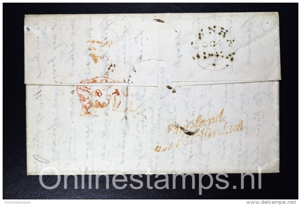 Great Brittain 1841 Complete Letter Downham To Utrecht The Netherlands,  Cancel Downham At Reverse Side - Marcophilie