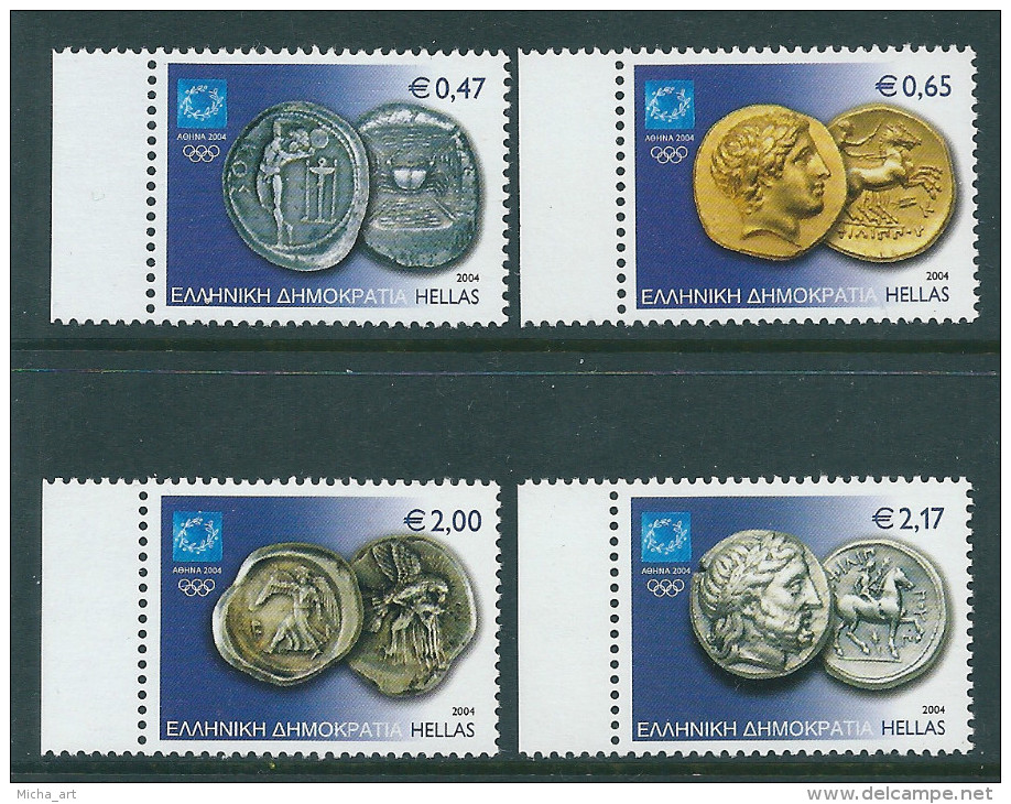 Greece 2004 Ancient Coins Athens Olympic Games Set MNH Y0026 - Nuovi