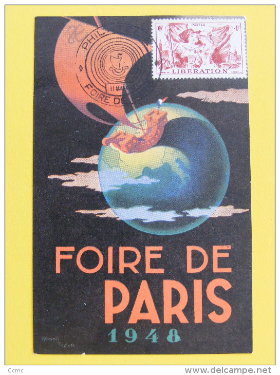 CPA Foire De Paris 1948 - Premier Jour (Cachet Comité Philatelique) - Foires