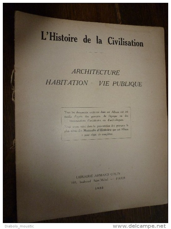 1925 L' Histoire De La CIVILISATION Par L'Architecture , L'Habitation Et La Vie Publique - 1901-1940