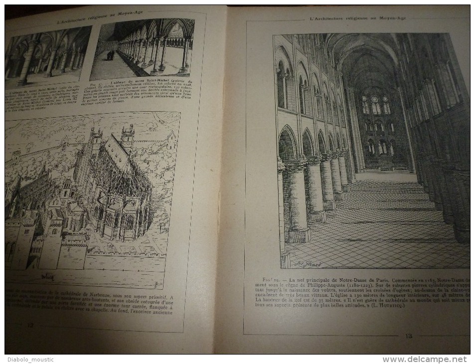 1925 l' Histoire de la CIVILISATION par l'Architecture , l'Habitation et la Vie Publique