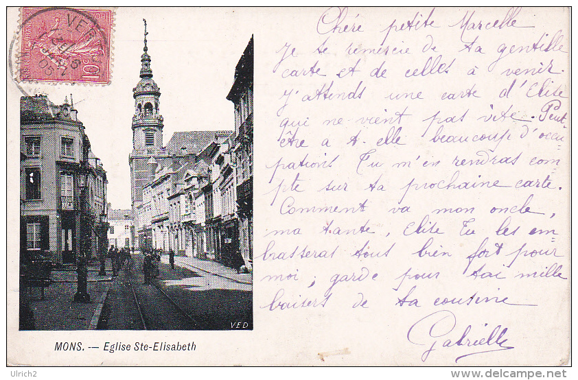 CPA Mons - Eglise Ste-Elisabeth - 1905 (4776) - Mons