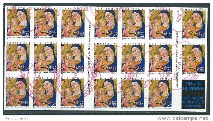 USA 1997 Xmas Madonna  Pane Of 20 X 32c USED SC 3176 YV 2673 MI 2901 SG 3371 - Feuilles Complètes