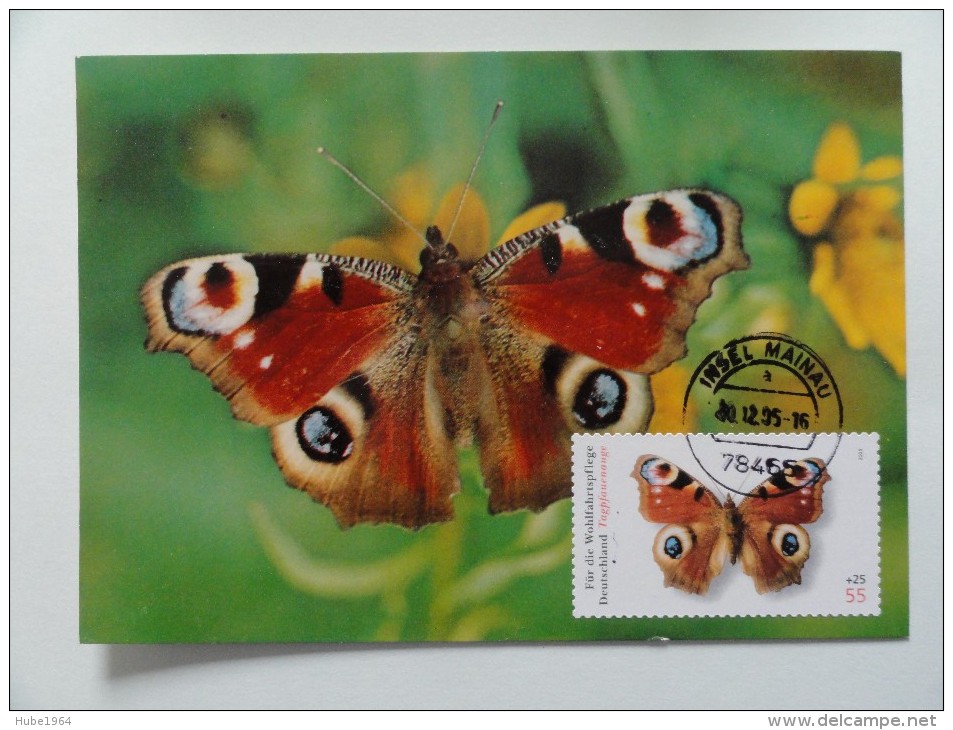 CARTE MAXIMUM MAXIMUM CARD  PAPILLON INACHIS IO ALLEMAGNE RARE - Schmetterlinge