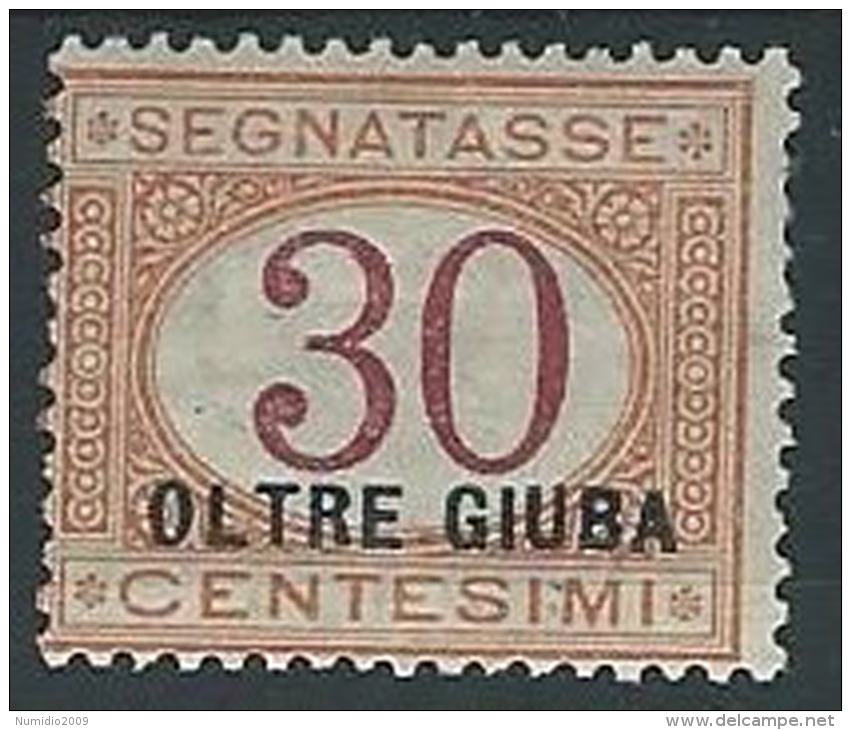 1925 OLTRE GIUBA SEGNATASSE 30 CENT MH * - ED409 - Oltre Giuba