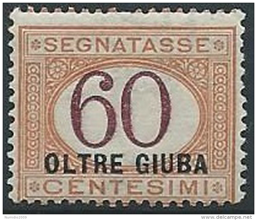 1925 OLTRE GIUBA SEGNATASSE 60 CENT MNH ** - ED416 - Oltre Giuba