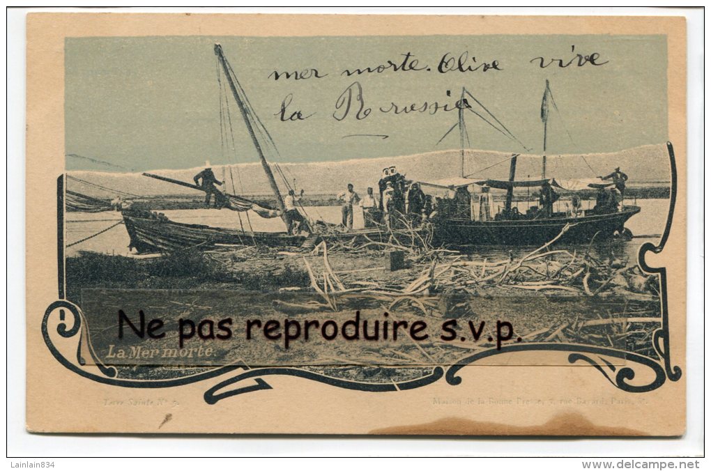 - Palestine - La Mer Morte - Vive La Russie, Bateaux De Pêche, Bédouin Avec Fusils, Précurseur, TBE, Scans. . - Palestine