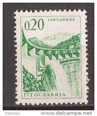 1966  1155-56  TECHNIK ARCHITEKTUR  JUGOSLAVIJA JUGOSLAWIEN  BOSNIEN WASSERKRAFTWERK JABLANICA  USED - Ungebraucht