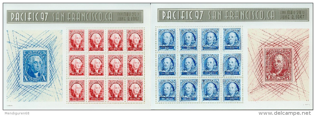 USA 1997 Pacific97 82 Sheets Franklin, Benjamin  & George Washington $13.20 MNH SC 3139-40 YV C2606-C2607 MI SH2830-31 S - Feuilles Complètes