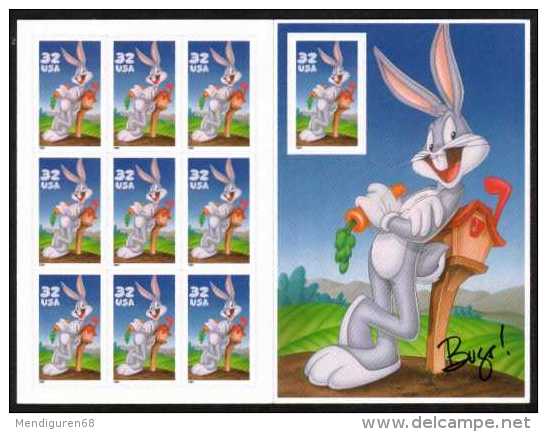 USA 1997 Bugs Bunny Sheet Of 10   $3.20 MNH SC 3137sp YV C2605 MI SH2829 SG MS3300 - Feuilles Complètes