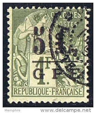 GUADELOUPE  1891 Alphée Dubois  1 Fr Surchargé 5 C. G.P.E.   Yv 11 - Used Stamps