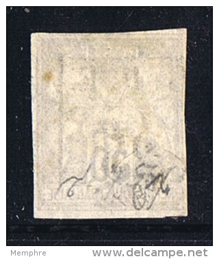 GUADELOUPE  1889 Alphée Dubois  30 C Surchargé 25 C.  Yv 9  Signé R. Calves - Oblitérés