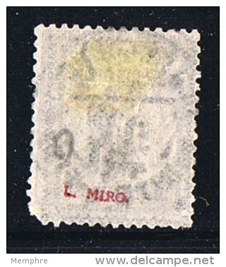 GUADELOUPE  1884  Groupe 35 C. Surchargé G.P.E. 25 C. Cadre Rectiligne Yv 2  Signé L. Miro - Used Stamps