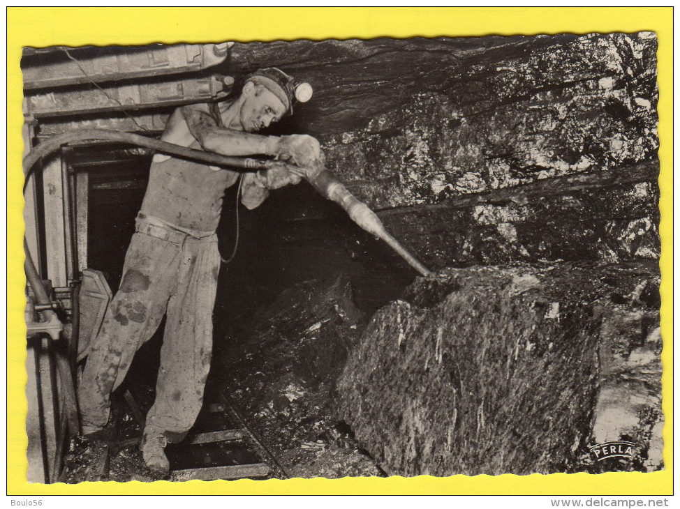 C-P-A-(59 Nord)n°5 Mine En Activité En Taille.Cassage Des Blocs De Charbon Aprés Passage De La Haveuse. - Autres & Non Classés