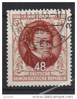 Germany (DDR) 1953  Franz Schubert  (o) Mi.404 - Used Stamps