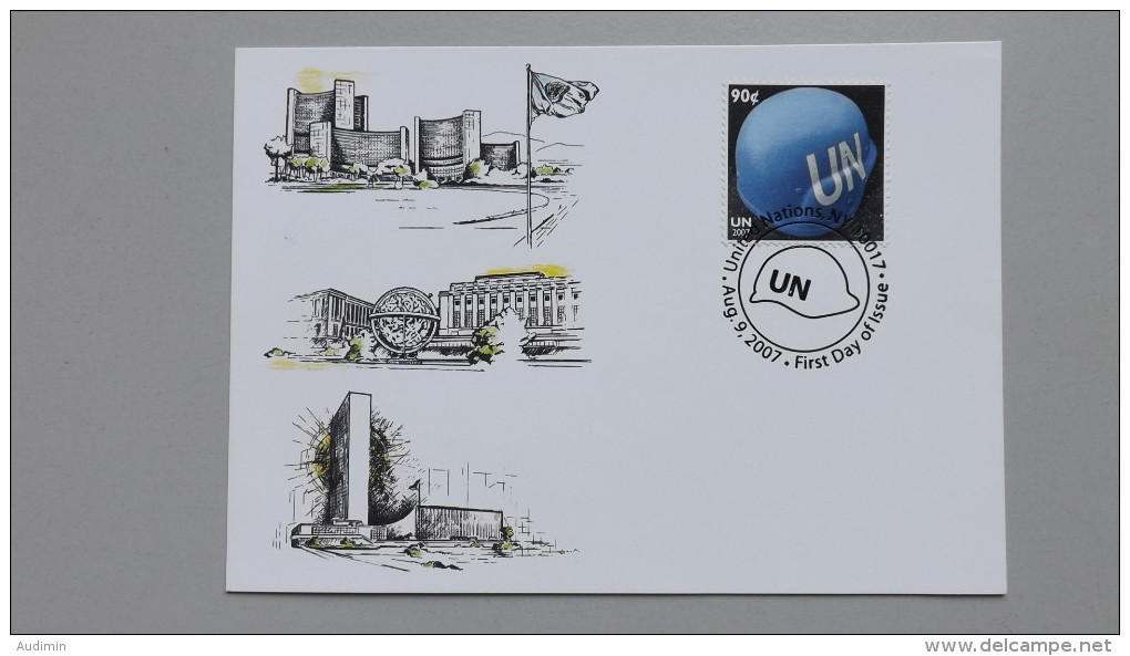 UNO-New York 1073 Sc 979 Maximumkarte MK/MC, ESST,  Blauhelm Der UNO-Friedenstruppen - Maximum Cards