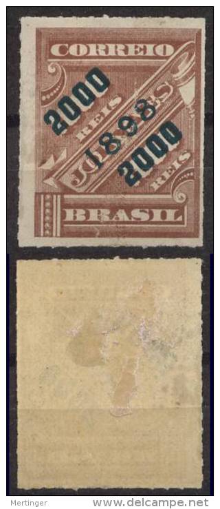 Brazil Brasil Mi# 124 Mint Overprint 1898 2000R - Nuovi