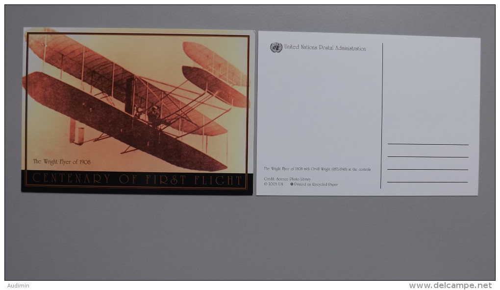 UNO-New York 923/4 Sc 840/1 Maximumkarte MK/MC, ++/MNH, 100. Jahrestag Des Ersten Motorfluges Der Brüder Wright - Cartes-maximum