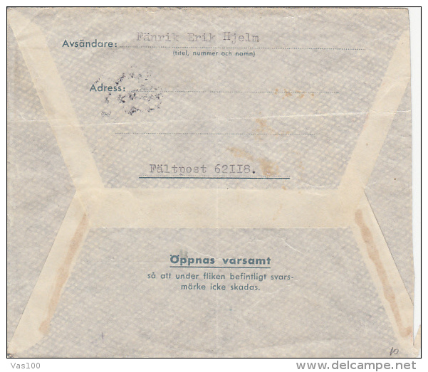 ARMY CAMP CORRESPONDENCE, MILITARY COVER STATIONERY, ENTIER POSTAL, 1942, SWEDEN - Militaires